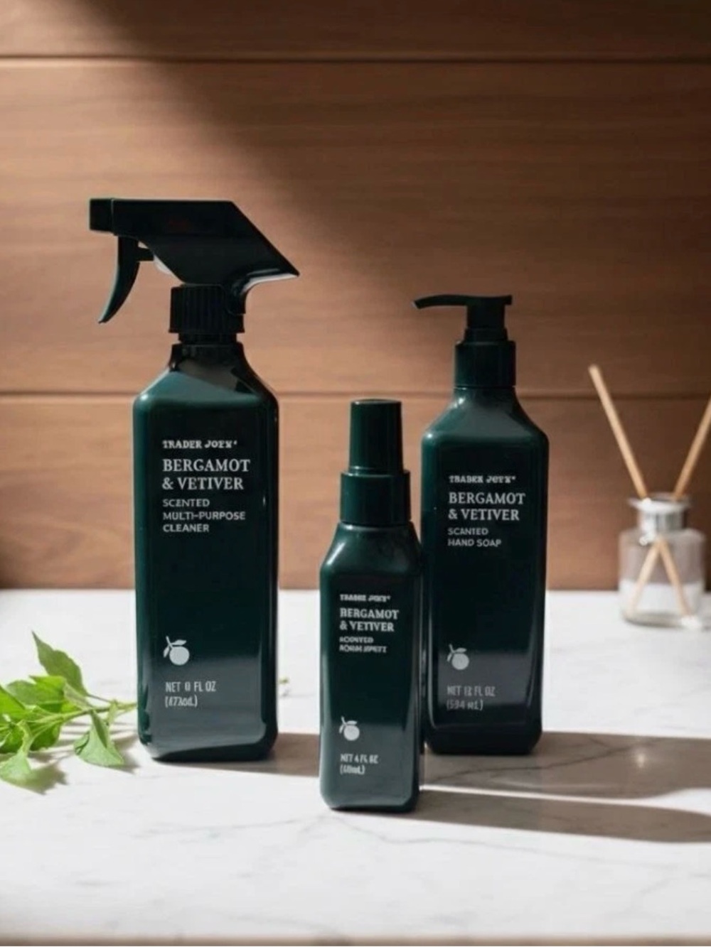 Trader Joe's Bergamot & Vetiver Scented home Set